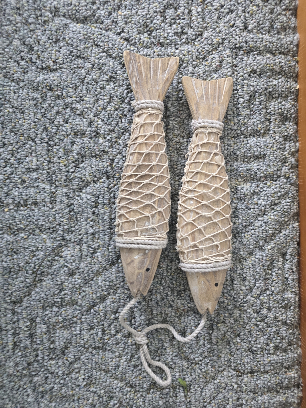 Rustic Driftwood Fish Wall Decor - in Natural Beige